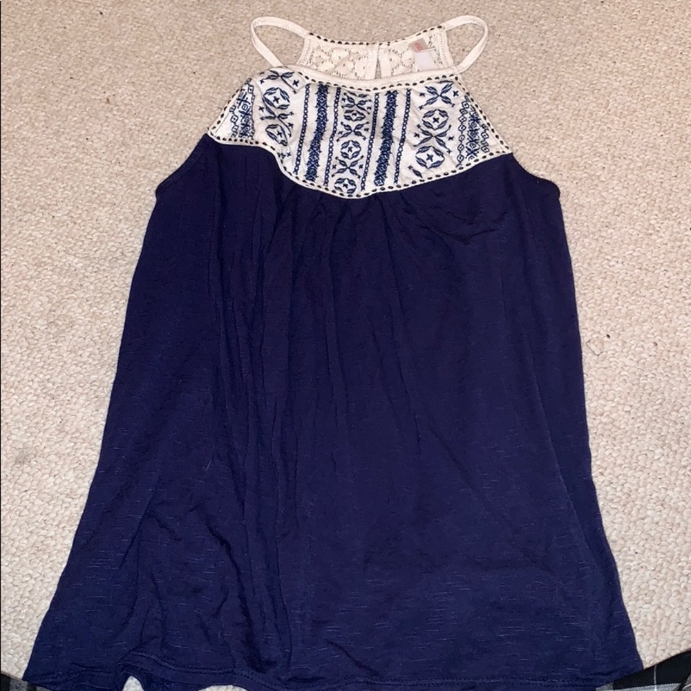 Blue & White Blouse